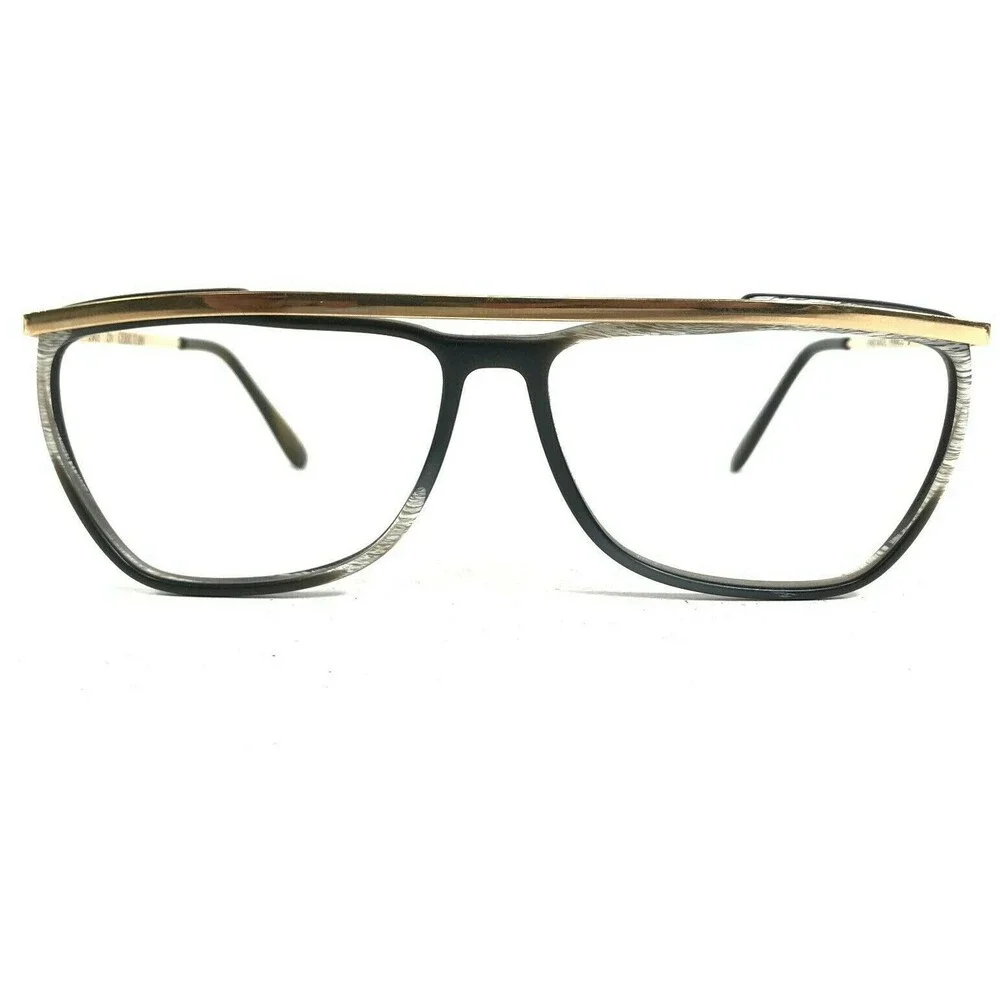 Cerruti 1881 2905 CN Eyeglasses Frames Black Gray Gold Square Full Rim 58-14-125